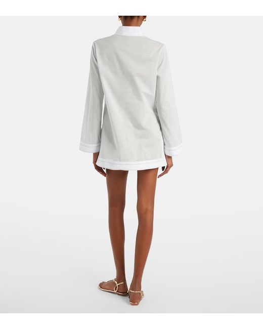 Tory Burch White Cotton Kaftan