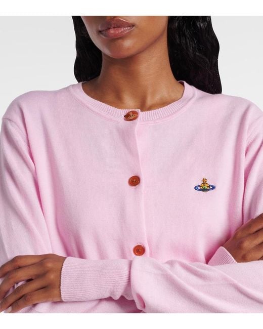 Vivienne Westwood Pink Cardigan Orb Aus Baumwolle Und Kaschmir