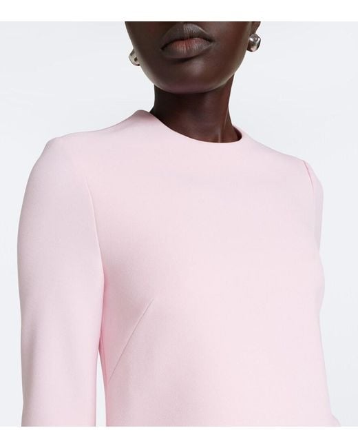 Safiyaa Pink Reffie Floral-Applique Crepe Minidress