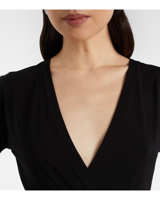 Max Mara Black Grembo Knitted Midi Dress