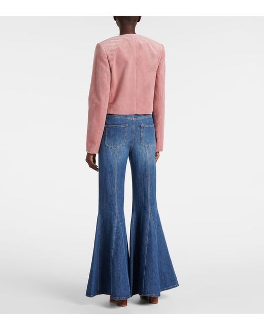 Chaqueta De Pana De Terciopelo Chloé de color Pink