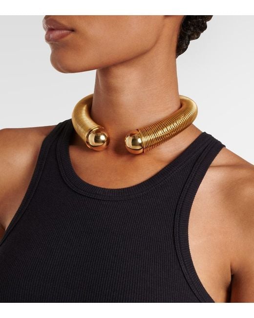 Choker Spiral di Alaïa in Metallic