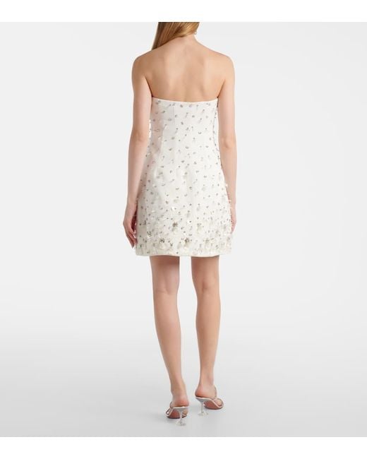 Abito Corto Yasmin Con Cristalli di Jonathan Simkhai in White