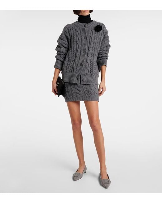 Ballerine Maysalepumpflat di Manolo Blahnik in Gray
