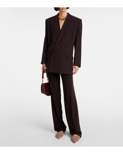 Manolo Blahnik Brown Maysalepumpflat Suede Ballet Flats
