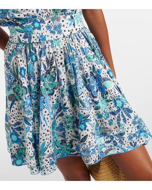 Poupette Blue Bedrucktes Minikleid Bessie