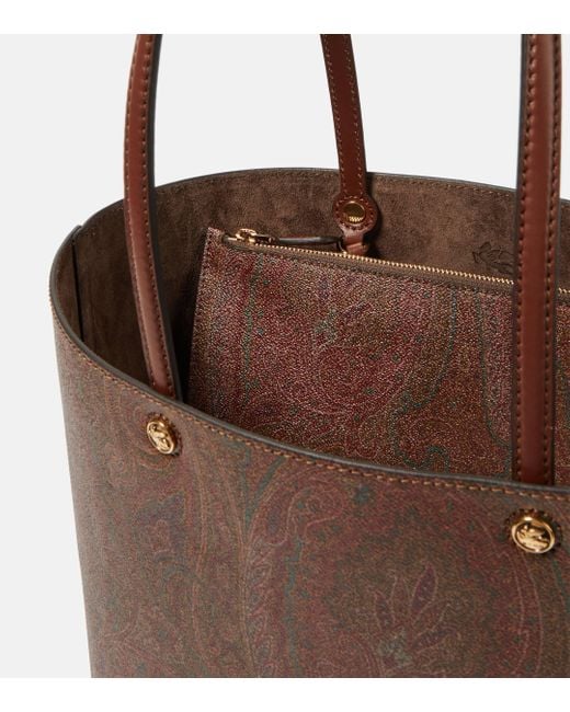 Etro Brown Essential Medium Leather Tote Bag