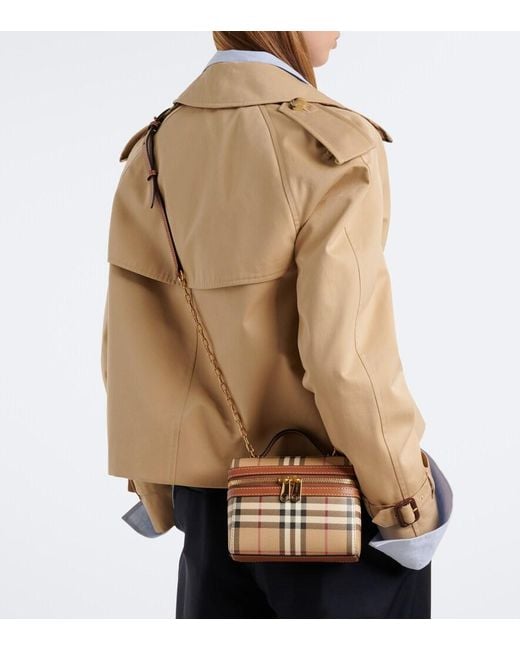 Burberry Brown Check Mini Vanity Bag