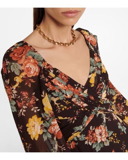 Vestido Largo Avani De Seda Veronica Beard de color Multicolor