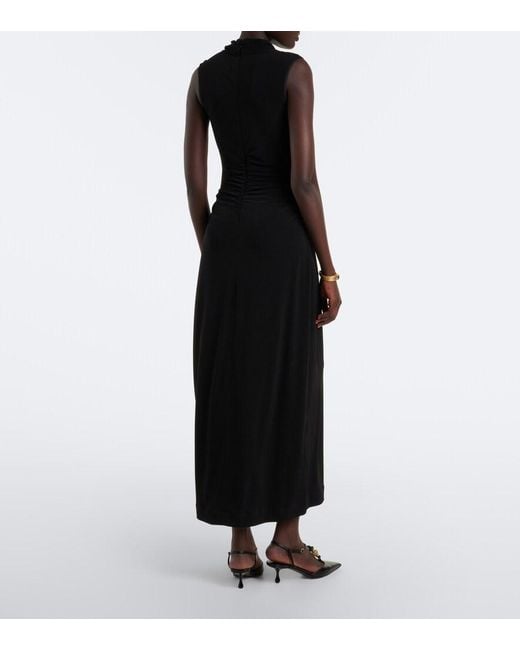 Altuzarra Black Betsy Embellished Jersey Midi Dress