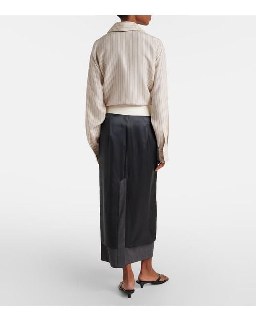Rohe Black Wool Pencil Skirt