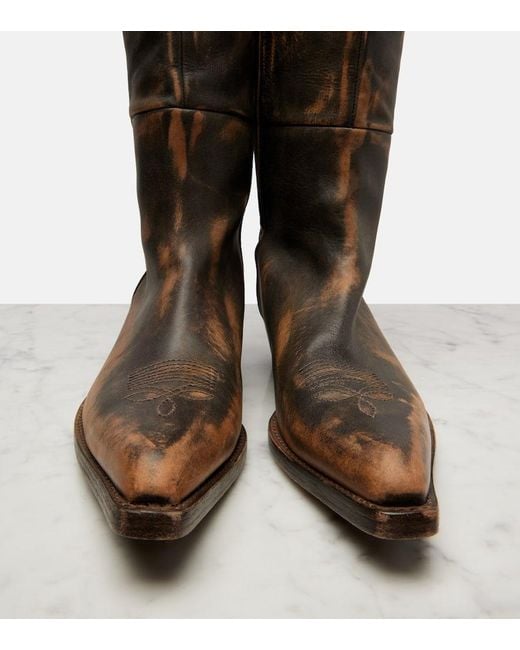 Khaite Brown Overknee-Stiefel Clive 35 Aus Leder