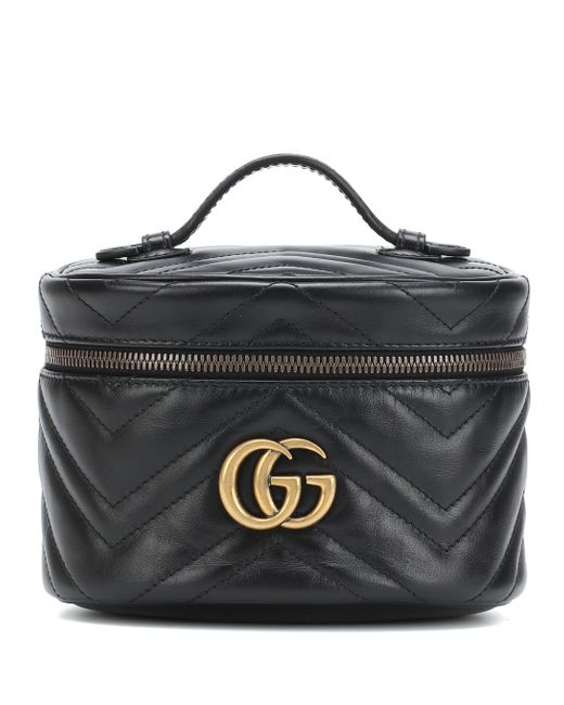 Gucci Black gg Marmont Cosmetic Case