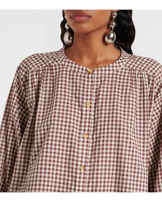 Camisa Mira De Algodon A Cuadros Posse de color Brown
