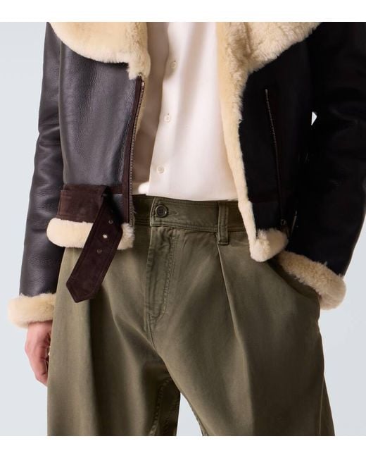 Pantaloni A Gamba Larga Twisted Seam di J.W. Anderson in Green da Uomo