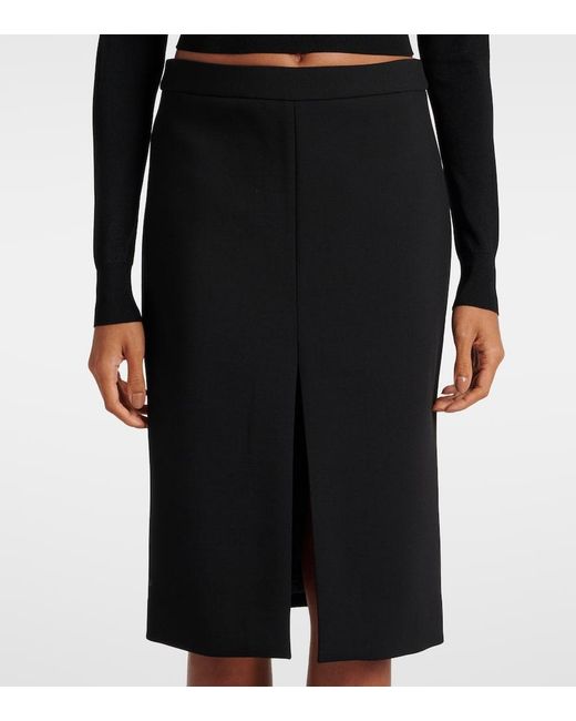 Dolce & Gabbana Black Wool-Blend Pencil Skirt