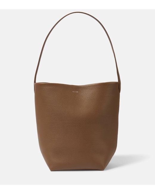 The Row Brown N/S Park Tote Medium Leather Tote Bag