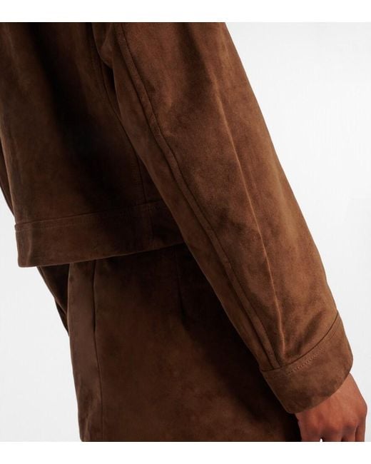 Nour Hammour Brown Vanves Suede Jacket