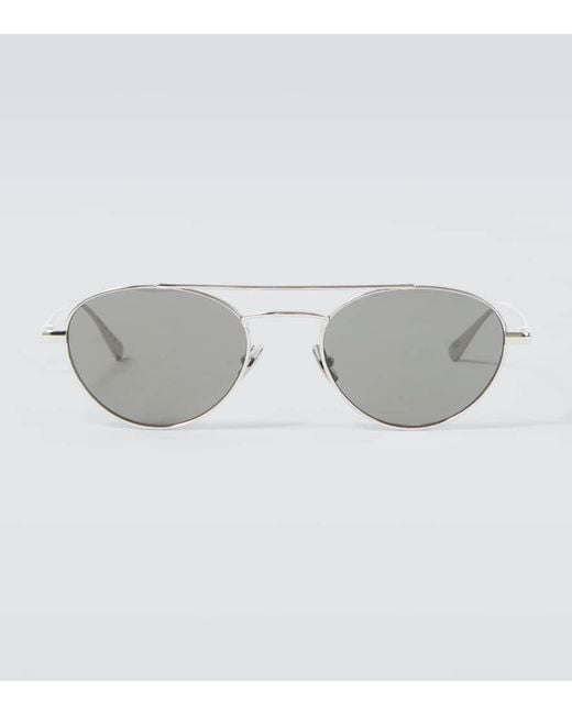 Saint Laurent Gray Sl 97 Aviator Sunglasses for men