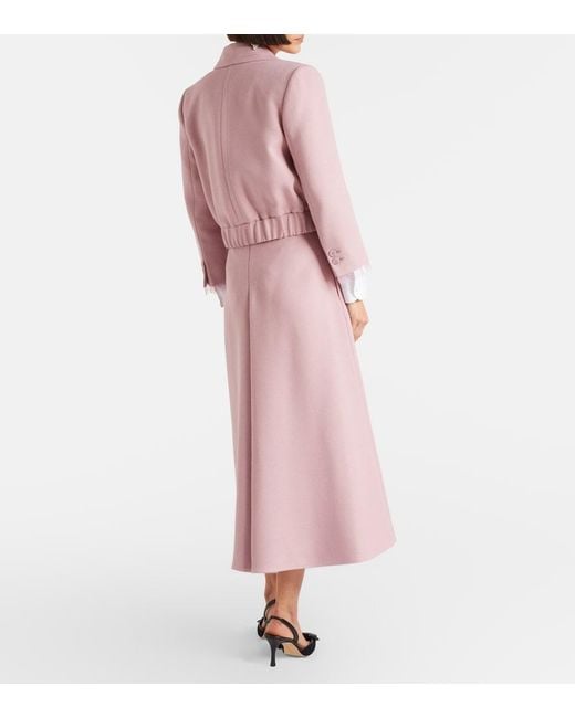 Dorothee Schumacher Pink Layered Coolness High-Rise Midi Skirt