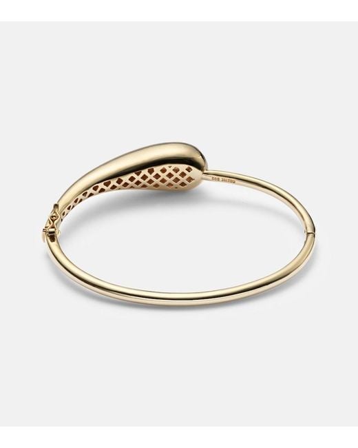 Mateo Metallic Water Droplet 14Kt Bangle With Diamond