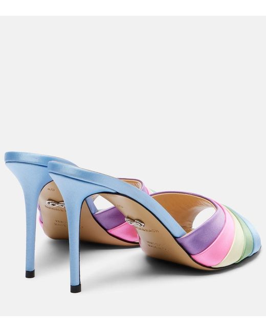 Mach & Mach Blue Gradient 95 Satin Mules