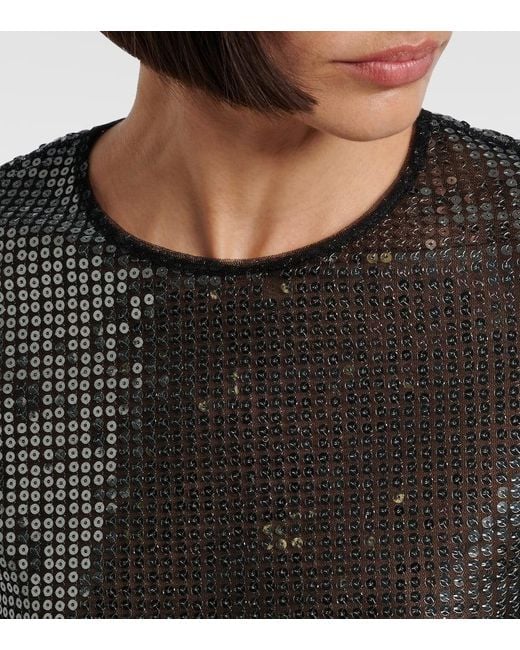 Isabel Marant Black Sequined Top