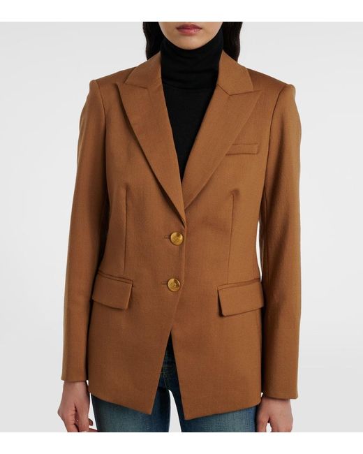 Blazer Izara De Lana Veronica Beard de color Brown