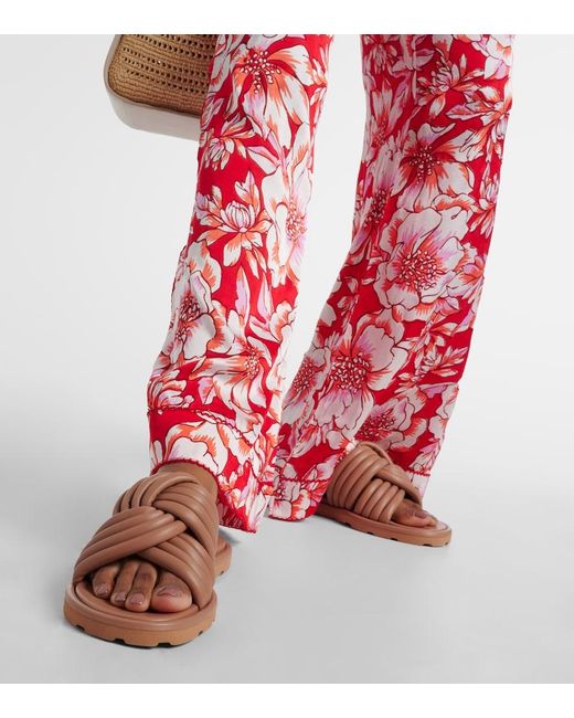 Gianvito Rossi Brown Ottavia Leather Slides