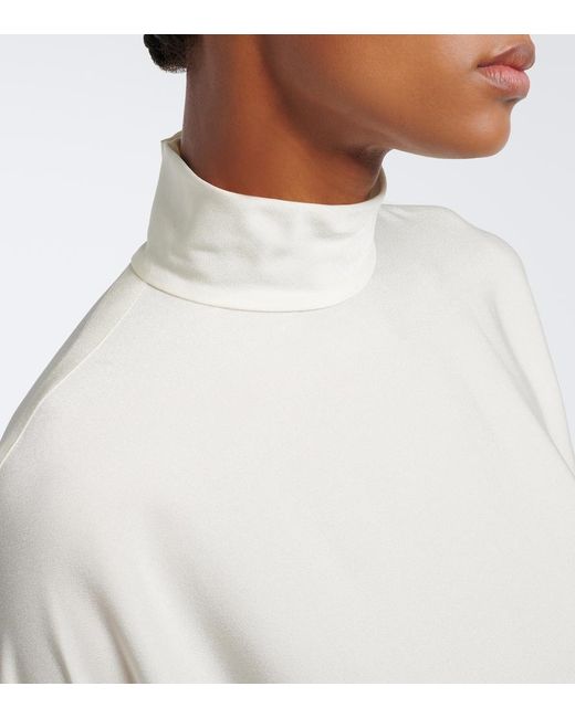 Alaïa White Asymmetric Cady Top