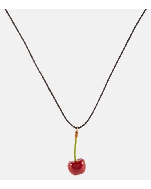 Jacquemus Metallic Halskette Le Sautoir Cherry