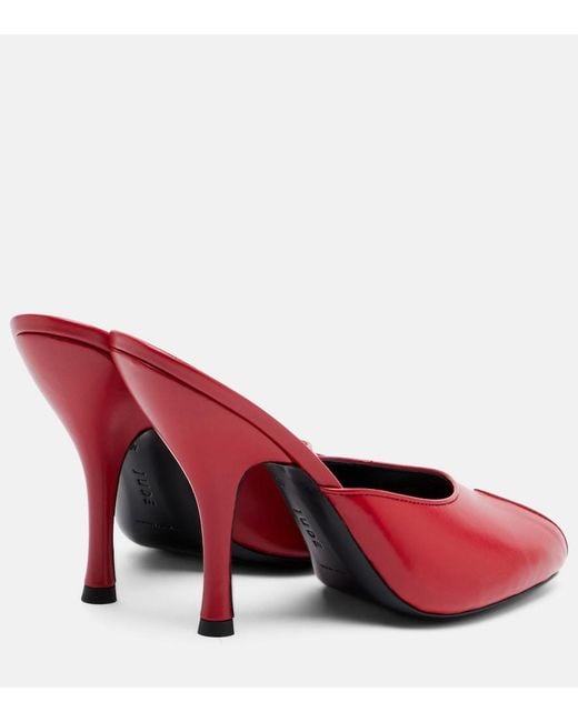 Jude Red Date Leather Mules
