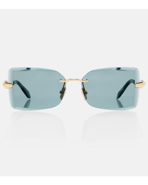 BVLGARI Blue Serpenti Viper Rectangular Sunglasses