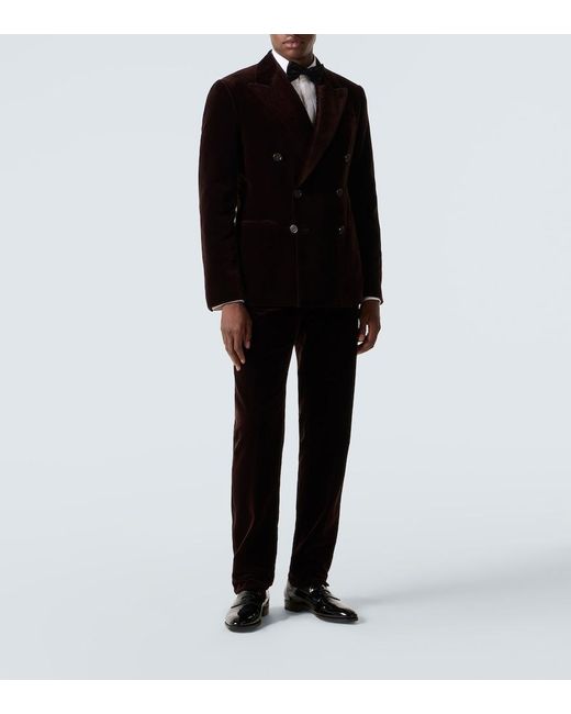 Ralph Lauren Black Kent Cotton Velvet Suit Jacket for men