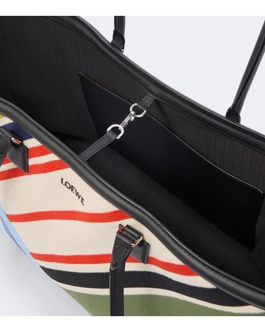 Loewe Blue Verano Large Striped Canvas Tote Bag for men