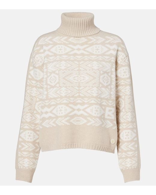 Bogner White Nadin Wool And Cotton-Blend Turtleneck Sweater
