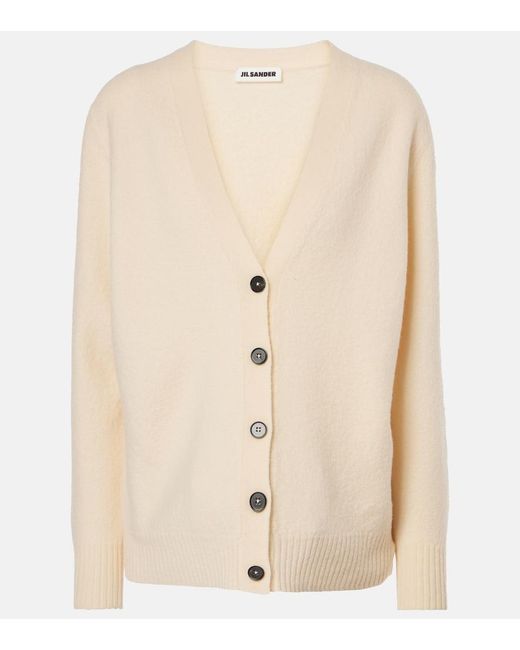Jil Sander Natural Wool Cardigan