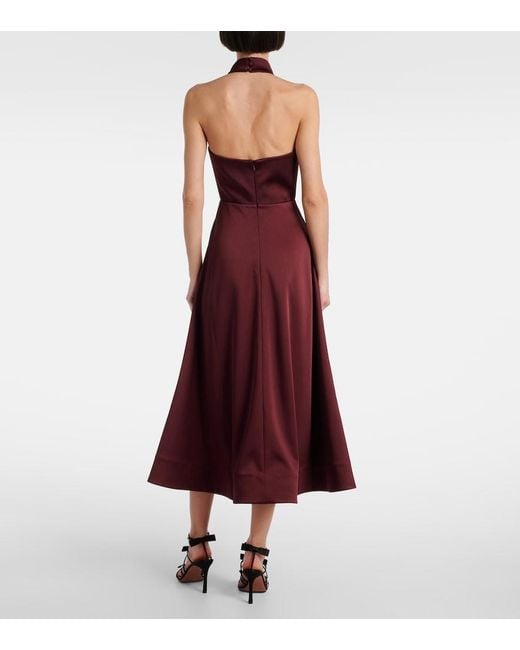 Rebecca Vallance Red Merlot Satin Cocktail Dress