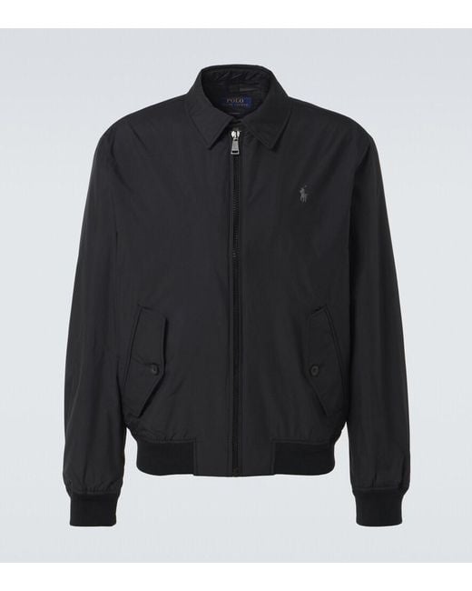 Polo Ralph Lauren Black Technical Bomber Jacket for men