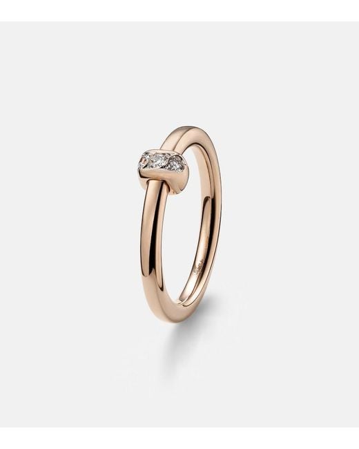 Pomellato White Together 18Kt Rose Ring With Diamonds