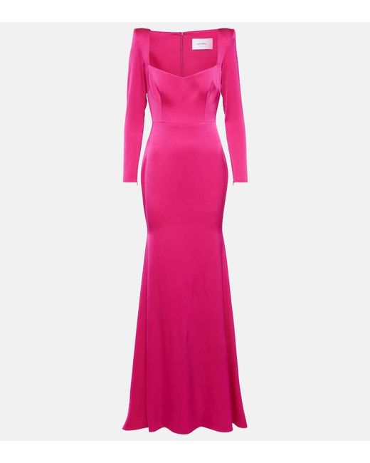 Vestido de fiesta de saten Alex Perry de color Pink