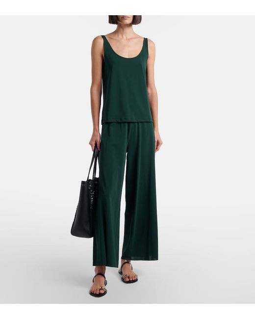 Eres Green Zelie Jersey Wide-Leg Pants