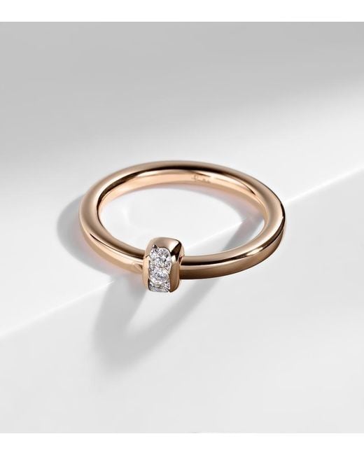 Pomellato White Together 18Kt Rose Ring With Diamonds