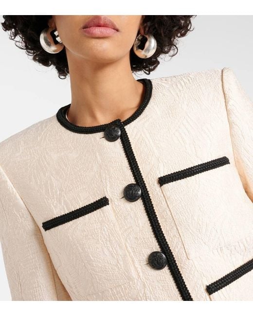 Chaqueta Darla En Jacquard Veronica Beard de color Natural