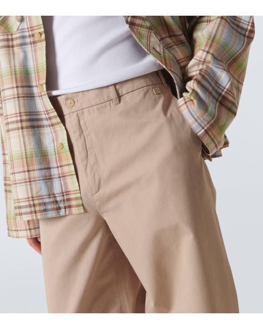 Acne Natural Cotton Straight Chinos for men
