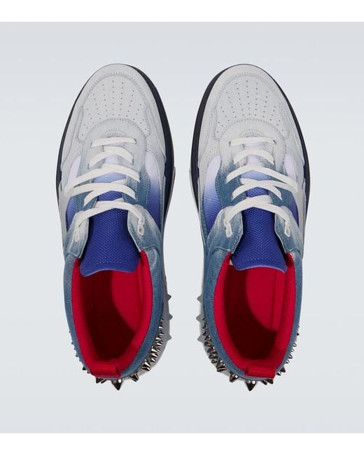 Christian Louboutin Blue Astroloubi Denim Sneakers for men