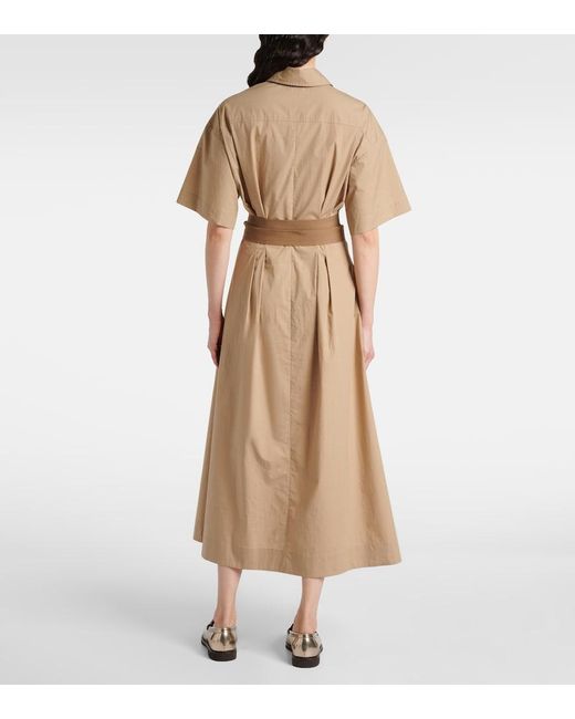 Vestido de cinturón de Brunello Cucinelli de color Natural