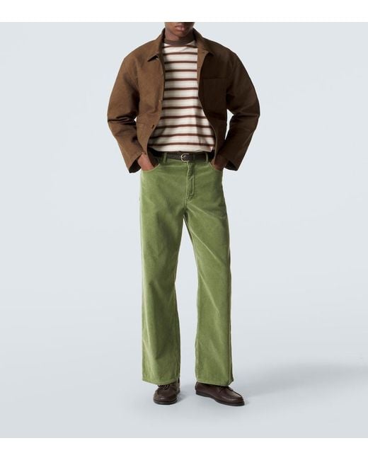Auralee Brown Cotton Twill Jacket for men