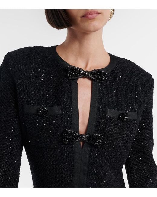 Robe A Sequins Self-Portrait en coloris Black
