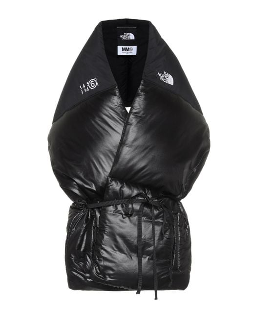 MM6 by Maison Martin Margiela Black X North Face Nuptse Padded Down Scarf